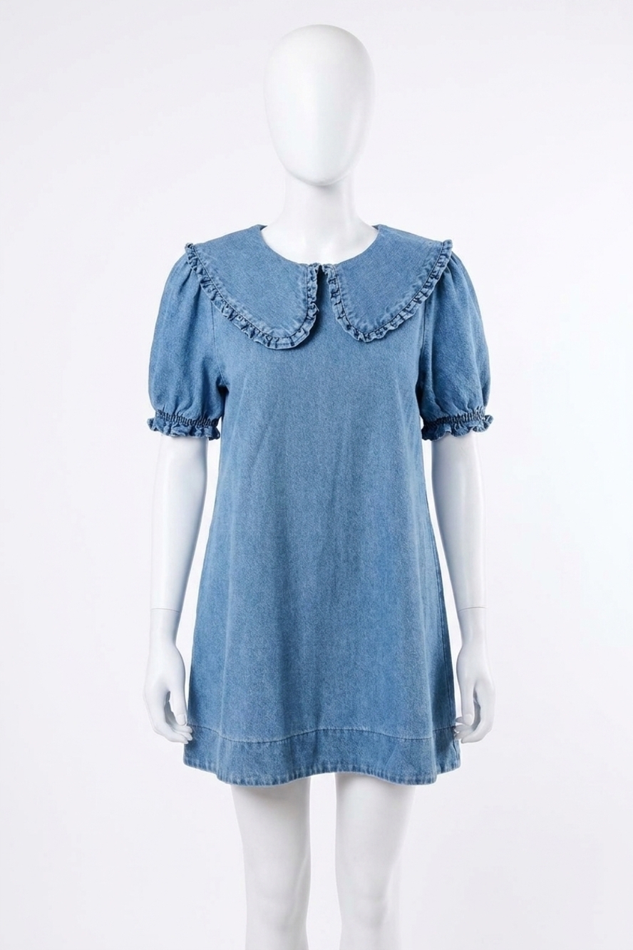 NEW DAY + MOON ally dress in blue denim